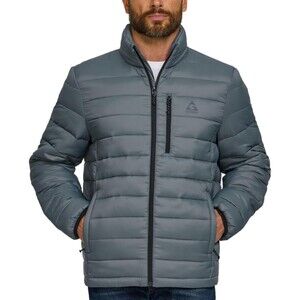 Gerry Men's Packable Puffer Jacket MEDIUM Grey Warm Lightweight Winter Jackets